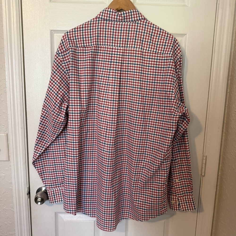 Brooks Brothers Madison Fit Gingham Non-Iron Sulpima Cotton Dress Shirt Large - Picture 6 of 7